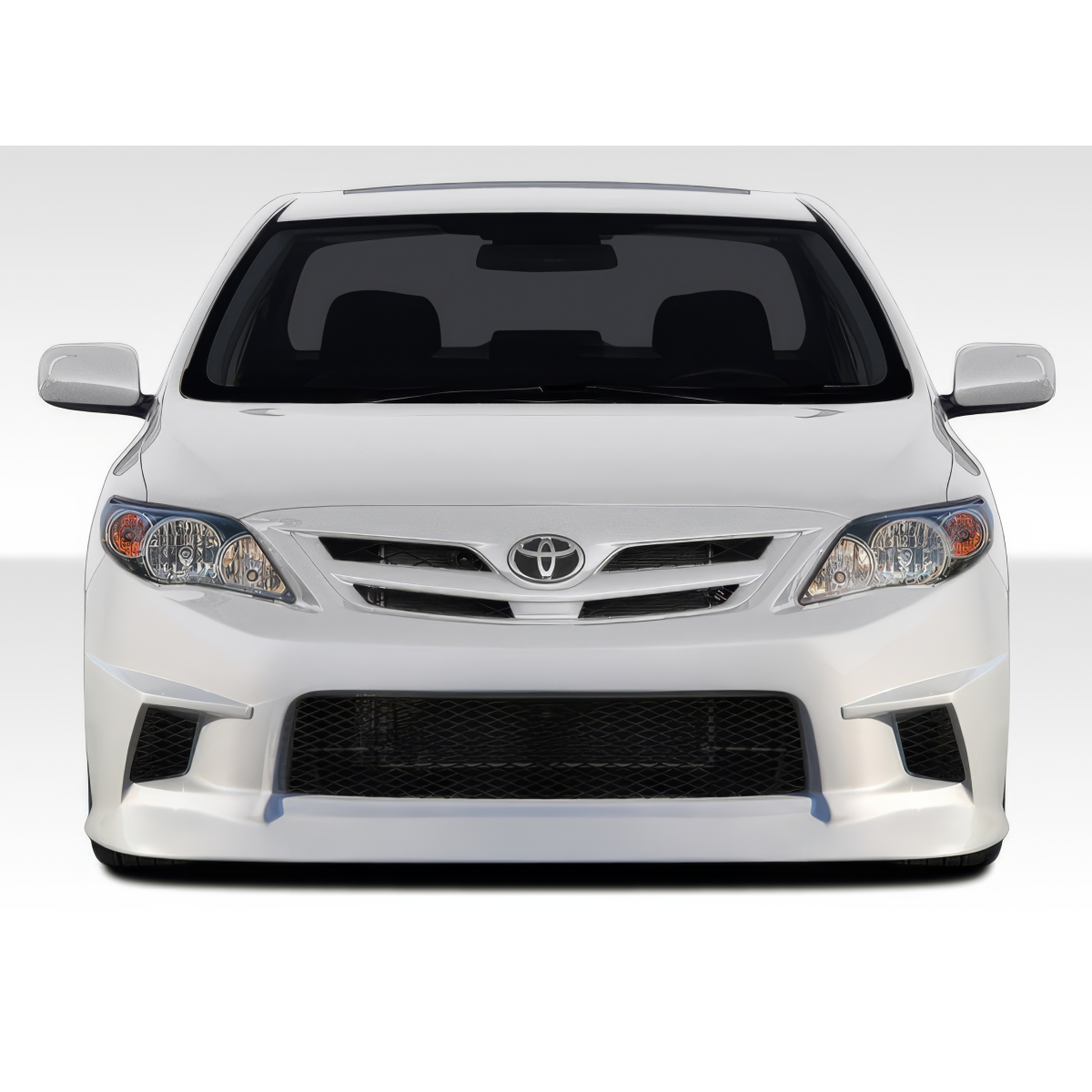 Modify your Toyota Corolla 2011 with our Exterior/Front Bumpers or Lips - Front view of vehicle at zero degrees angle