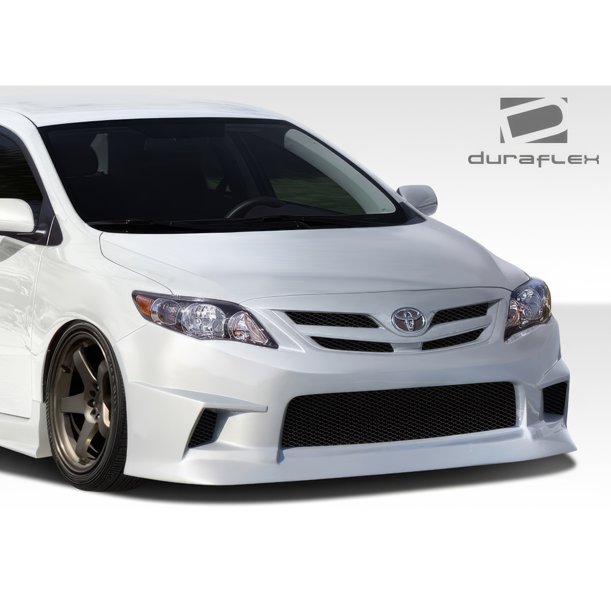 Modify your Toyota Corolla 2011 with our Exterior/Front Bumpers or Lips - Part is displayed at a frontal angle