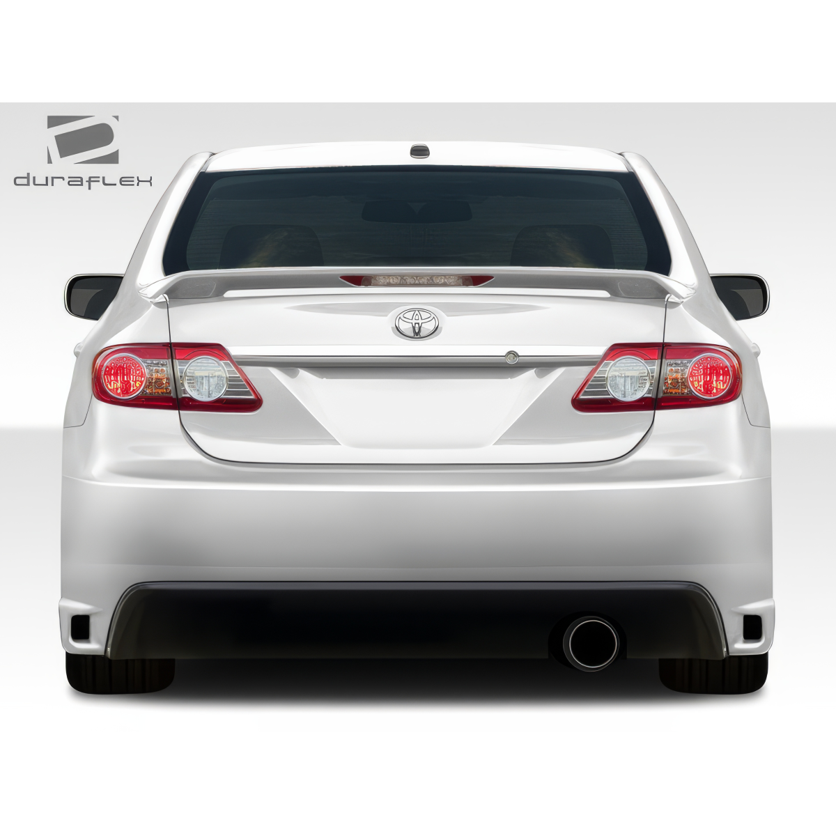 Modify your Toyota Corolla 2011 with our Exterior/Rear Bumpers or Lips - Rear view angle of the vehicle seen directly