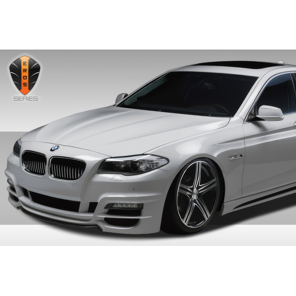 Modify your BMW 5-Series 2011 with our Exterior/Front Bumpers or Lips - Frontal angle view of the BMW 5 Series