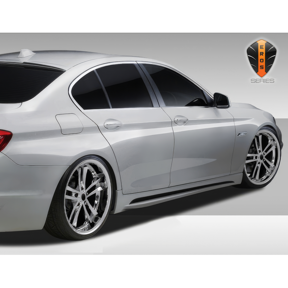 Modify your BMW 5-Series 2011 with our Exterior/Side Skirts - Side angle showcasing the vehicle and side skirts