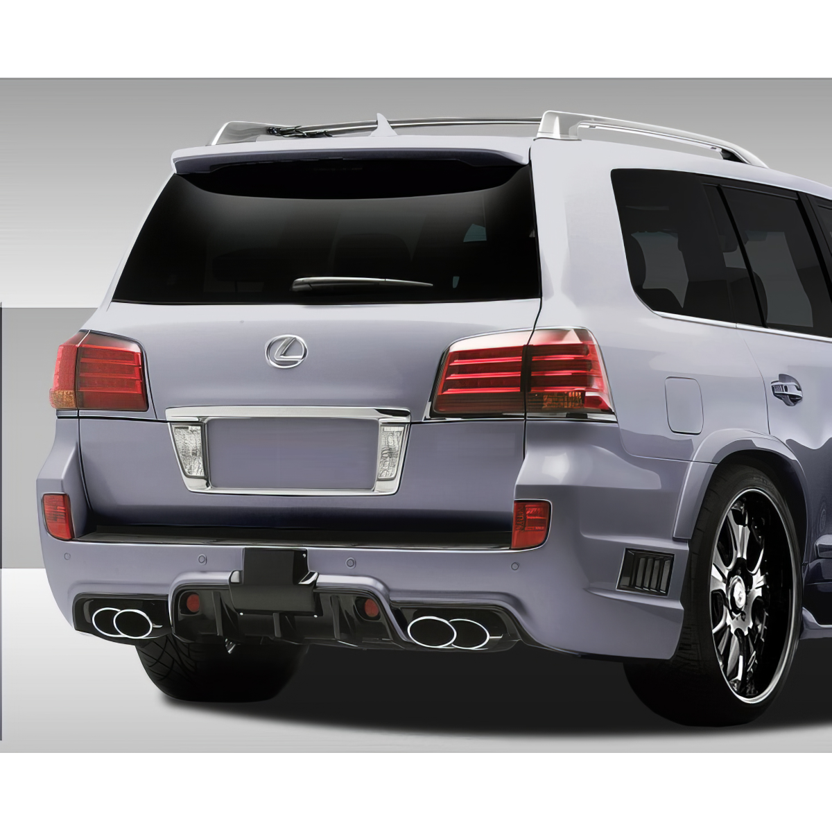 Modify your Lexus LX570 2008 with our Exterior/Rear Bumpers or Lips - View from slightly below and behind the vehicle