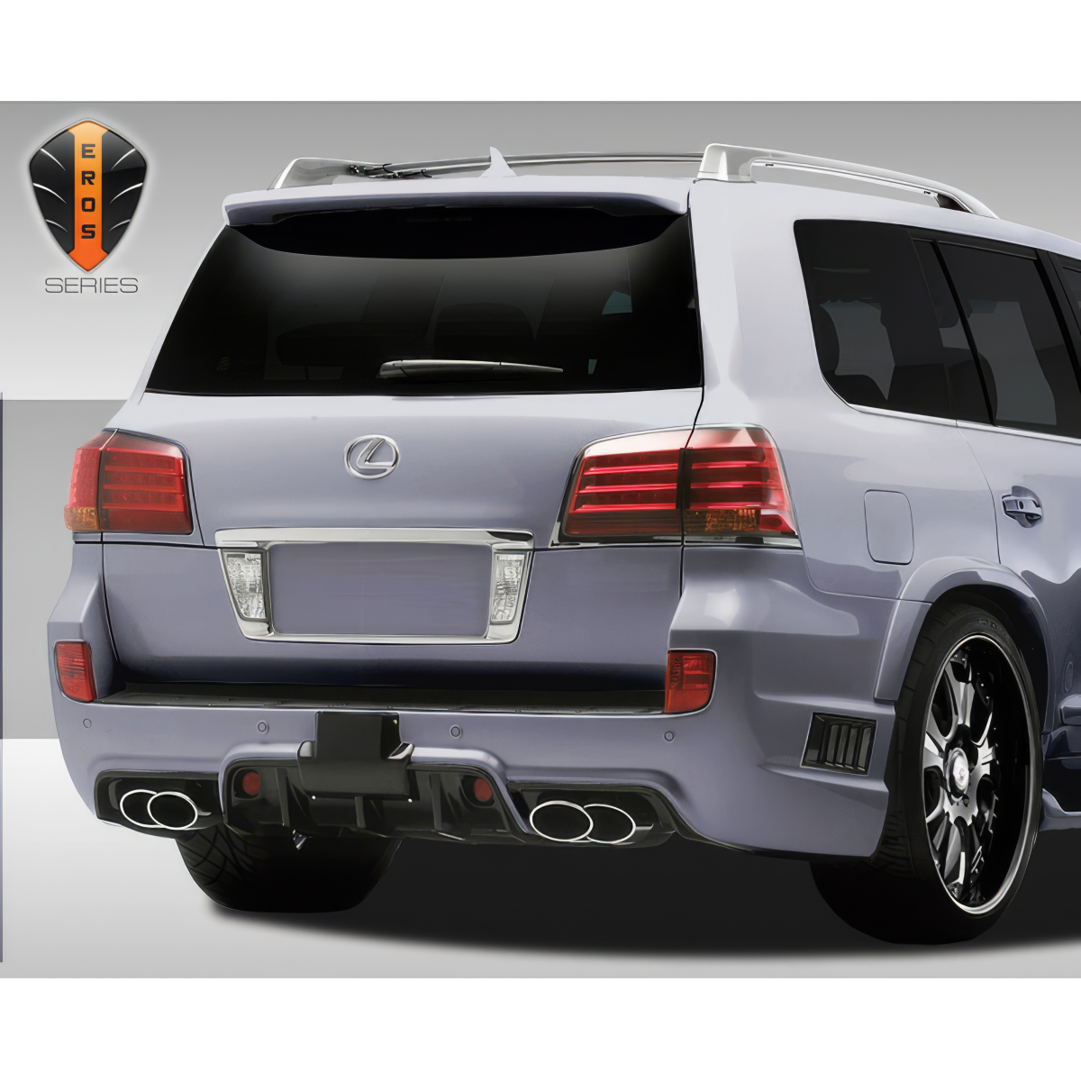 Modify your Lexus LX570 2008 with our Exterior/Rear Bumpers or Lips - View from the rear at a slight angle