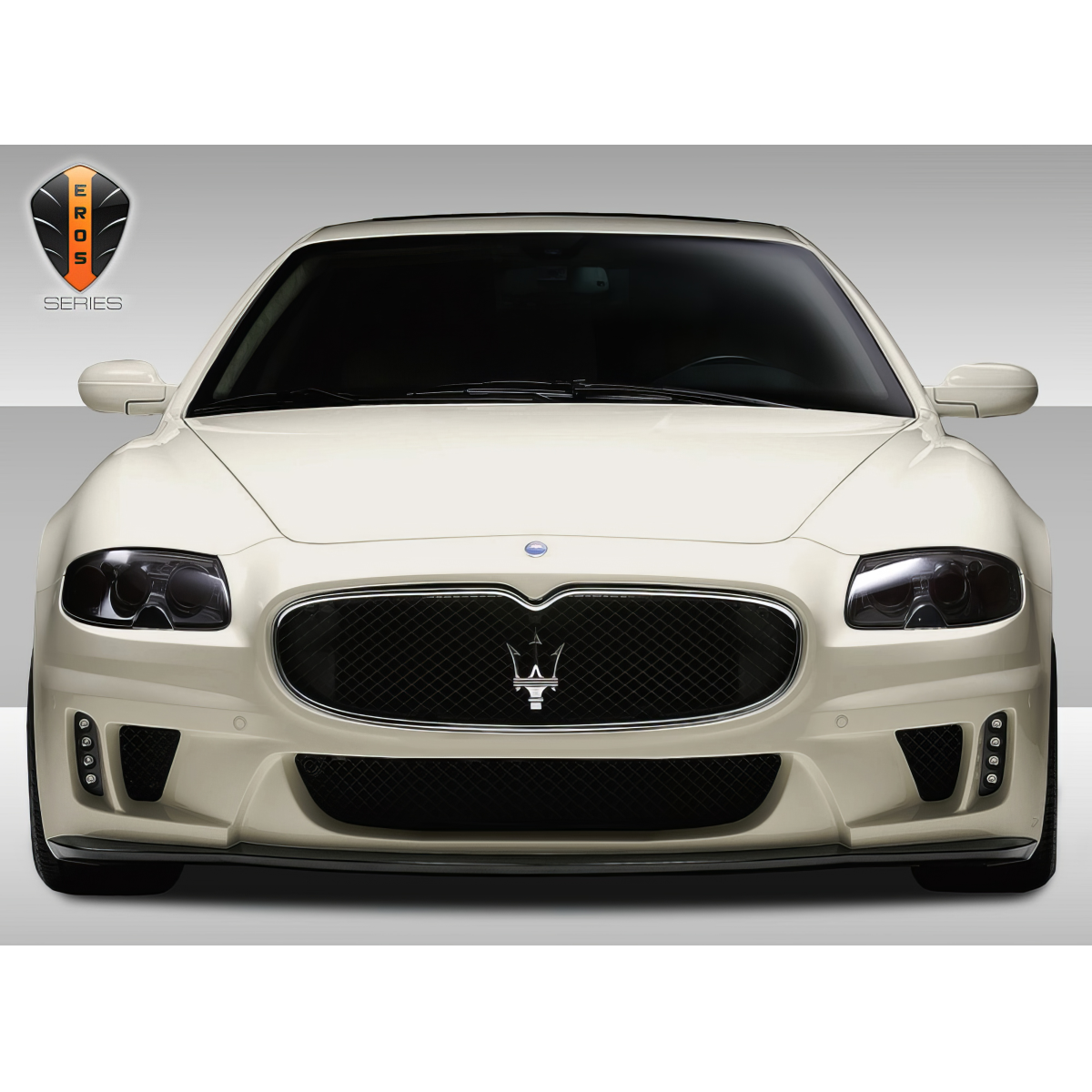 Modify your Maserati Quattroporte 2005 with our Exterior/Front Bumpers or Lips - Front view of the car showing the bumper