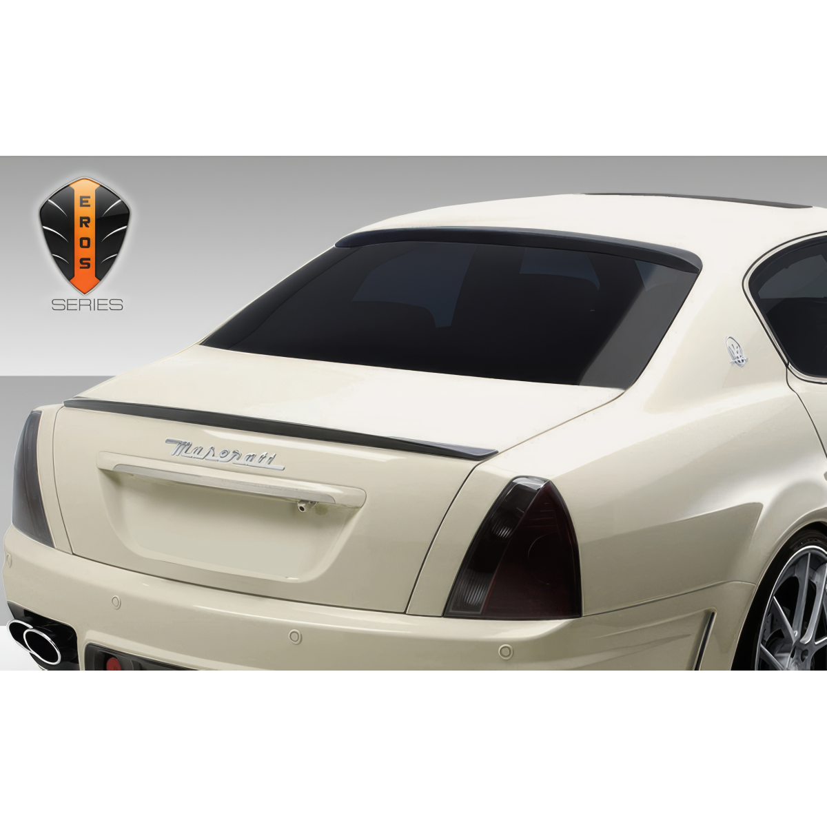 Modify your Maserati Quattroporte 2005 with our Exterior/Wings - Rear angle showcasing the trunk lid and spoiler