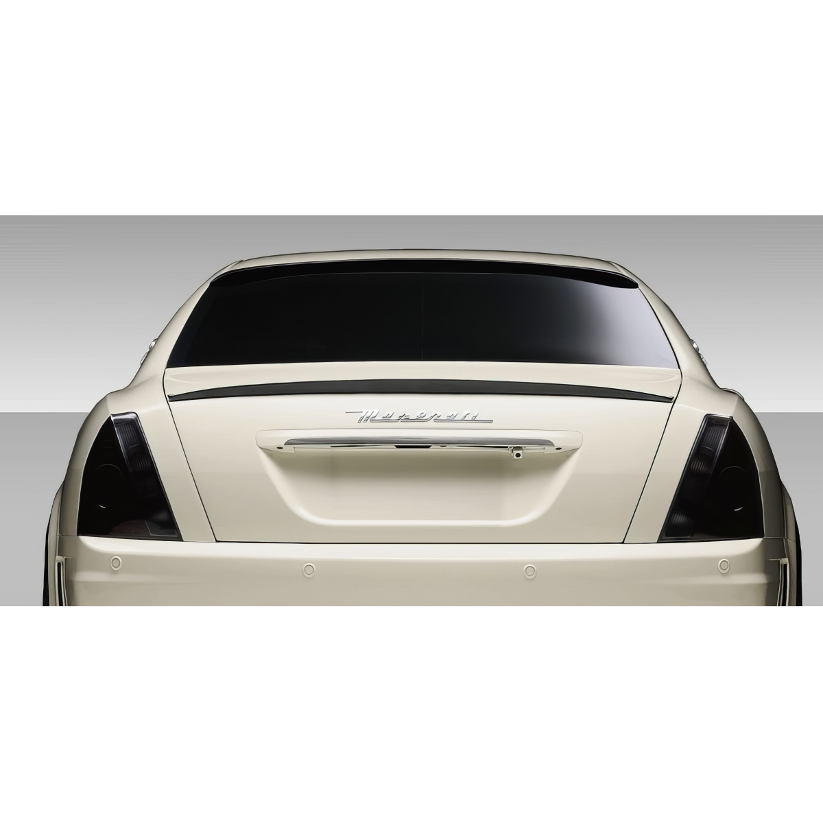 Modify your Maserati Quattroporte 2005 with our Exterior/Wings - Rear view at a straight angle showing trunk detail