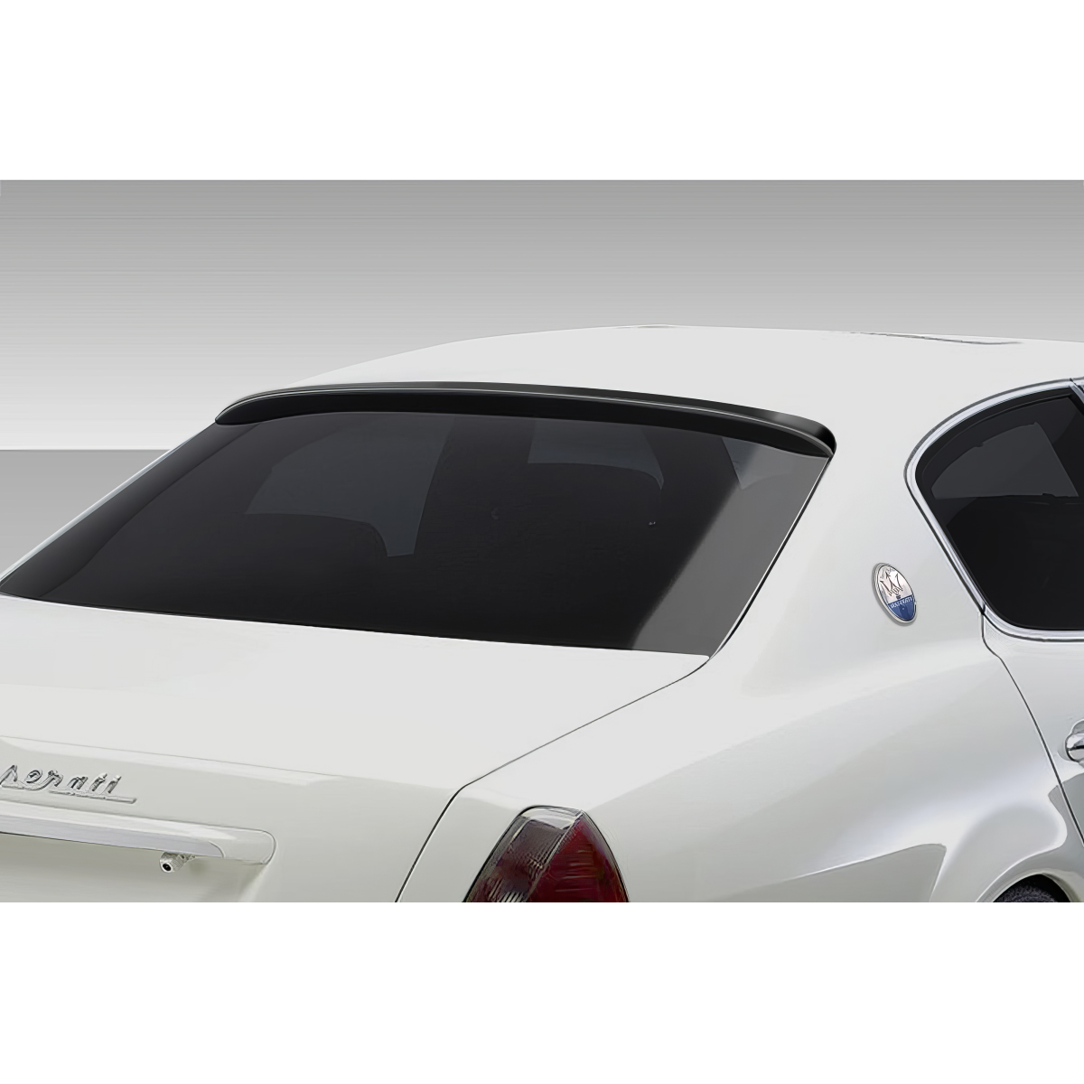 Modify your Maserati Quattroporte 2005 with our Exterior/Wings - View of the roof spoiler from the rear angle