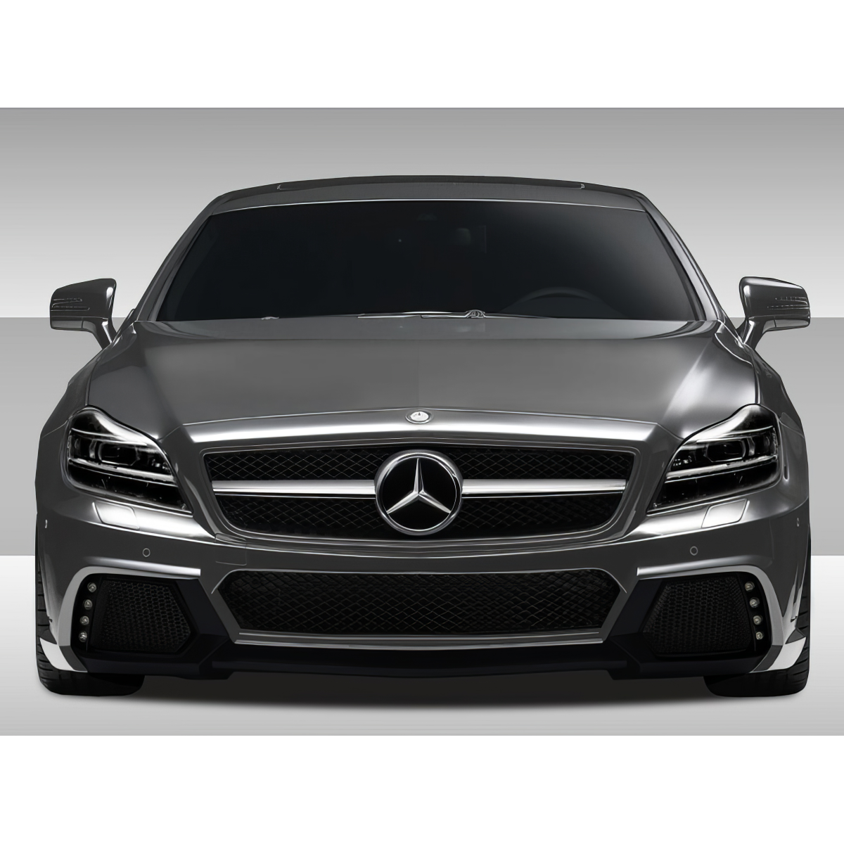 Modify your Mercedes-Benz CLS-Class 2012 with our Exterior/Front Bumpers or Lips - Frontal view of vehicle at eye level