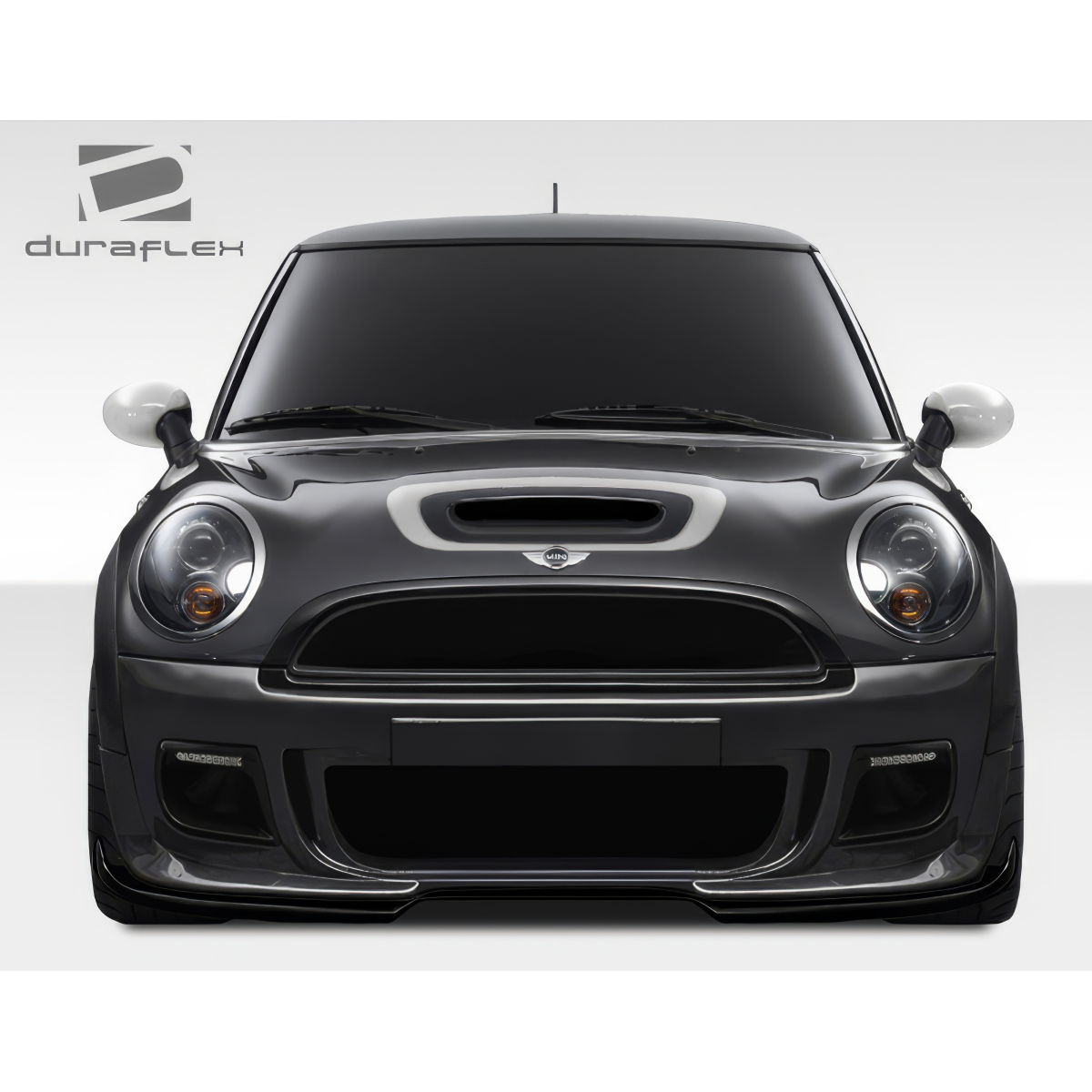 Modify your Mini Cooper 2007 with our Exterior/Front Lips - Front view of Mini Cooper at eye level