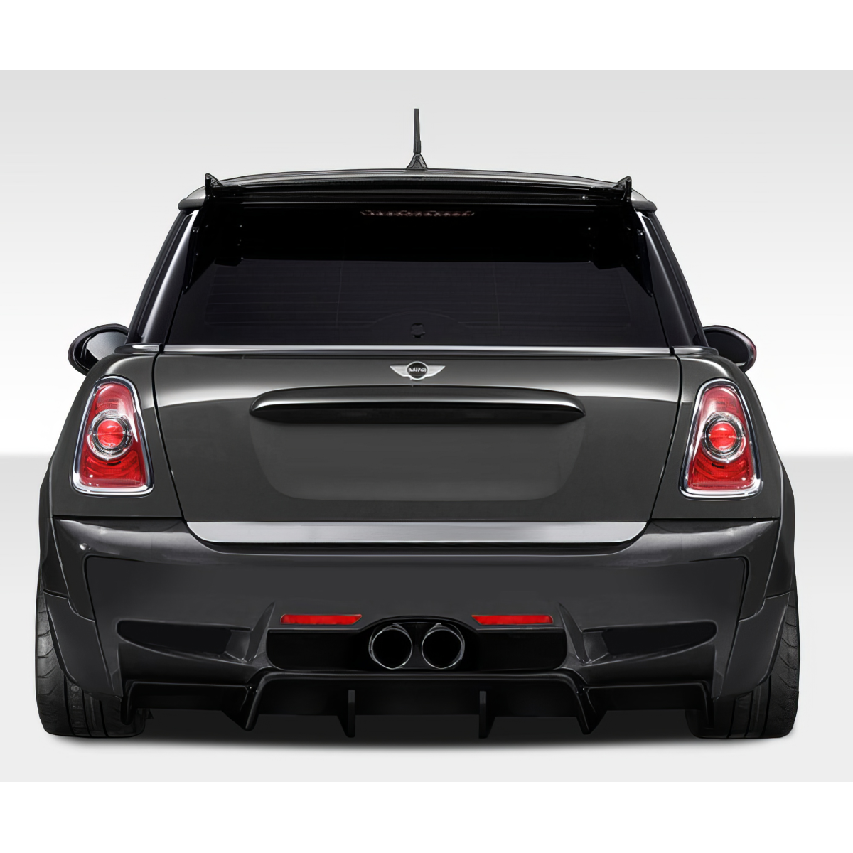 Modify your Mini Cooper 2007 with our Exterior/Diffusers - Rear view angle of the vehicle