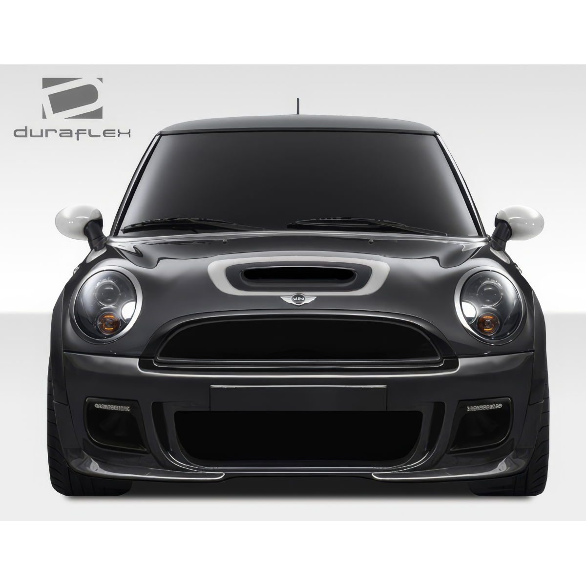 Modify your Mini Cooper 2007 with our Exterior/Complete Body Kits - Front view of the vehicle at eye level