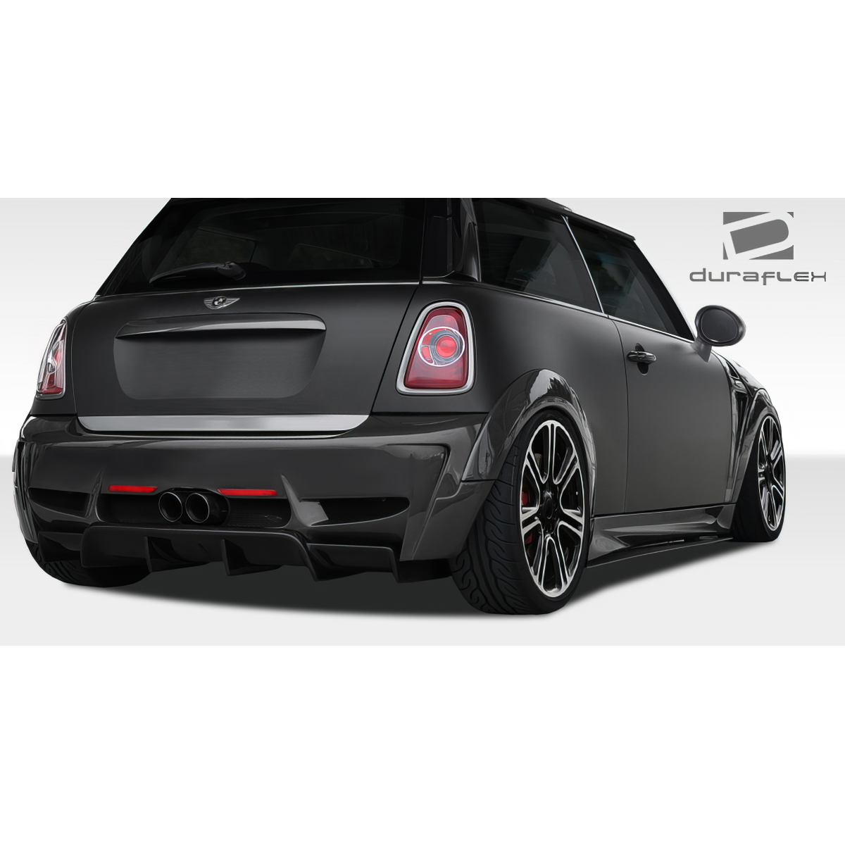 Modify your Mini Cooper 2007 with our Exterior/Complete Body Kits - Rear angle view of Mini Cooper body kit