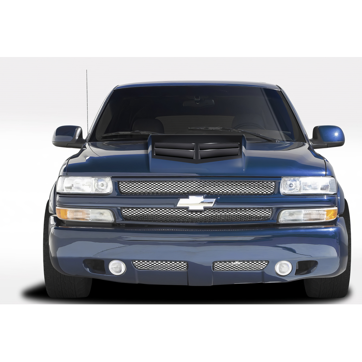 Modify your Chevrolet Silverado 1999 with our Exterior/Hoods - Front view of hood at eye level