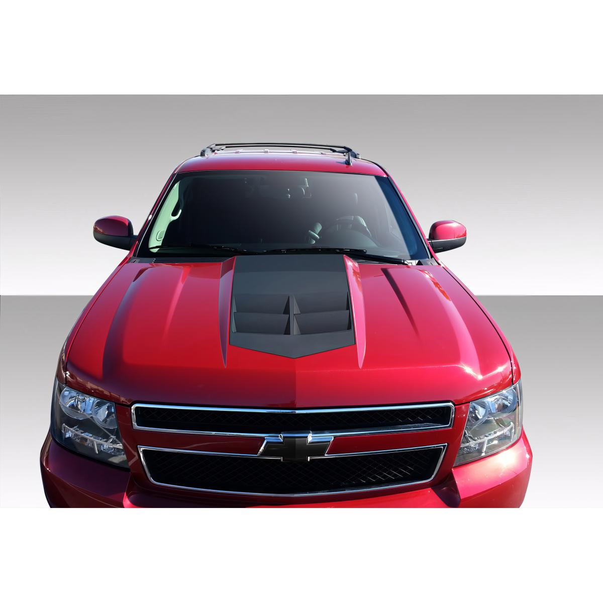 Modify your Chevrolet Avalanche 2007 with our Exterior/Hoods - Front view at a slight downward angle