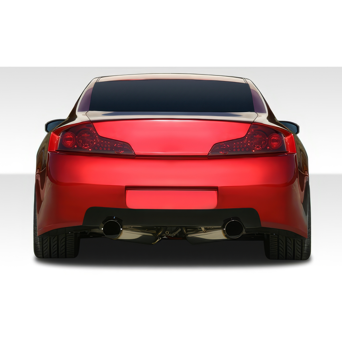 Modify your Infiniti G35 2003 with our Exterior/Rear Bumpers or Lips - Image shows rear view of a car at eye level