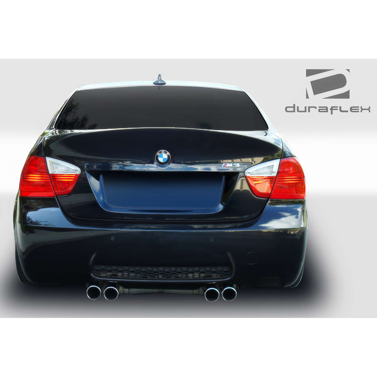 Modify your BMW 3-Series 2006 with our Exterior/Trunks - Image shows rear view of the vehicle straight on