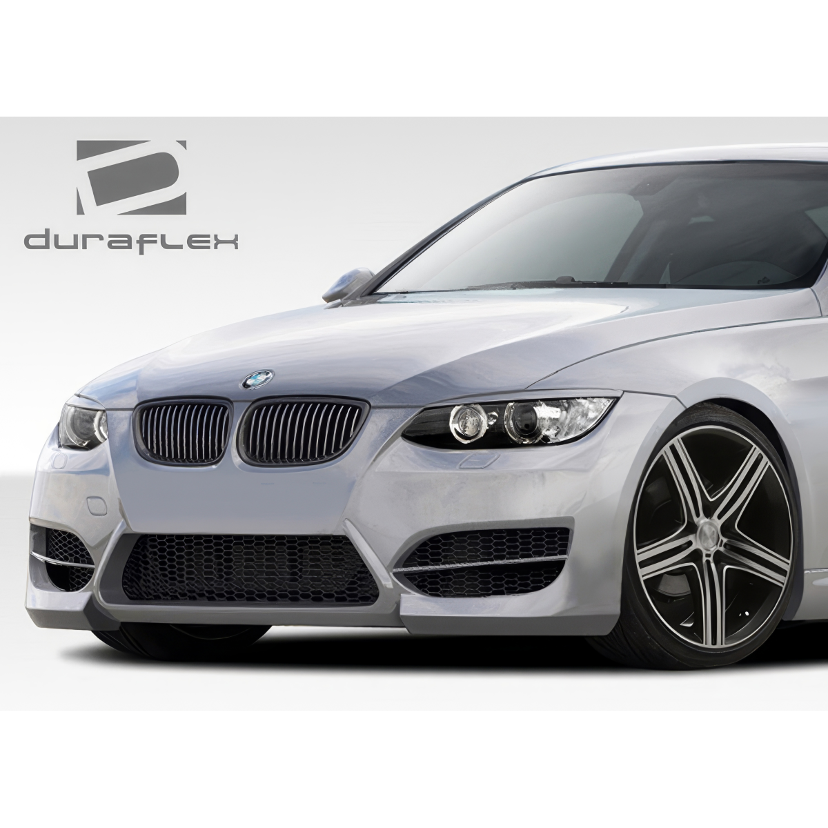 Modify your BMW 3-Series 2007 with our Exterior/Complete Body Kits - Front angle view of the car with bumper