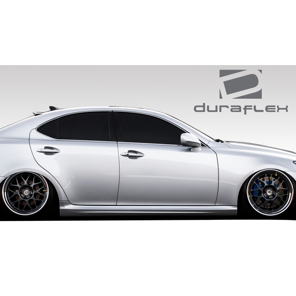 Modify your Lexus IS Series 2006 with our Exterior/Side Skirts - Side view of the vehicle at a profile angle