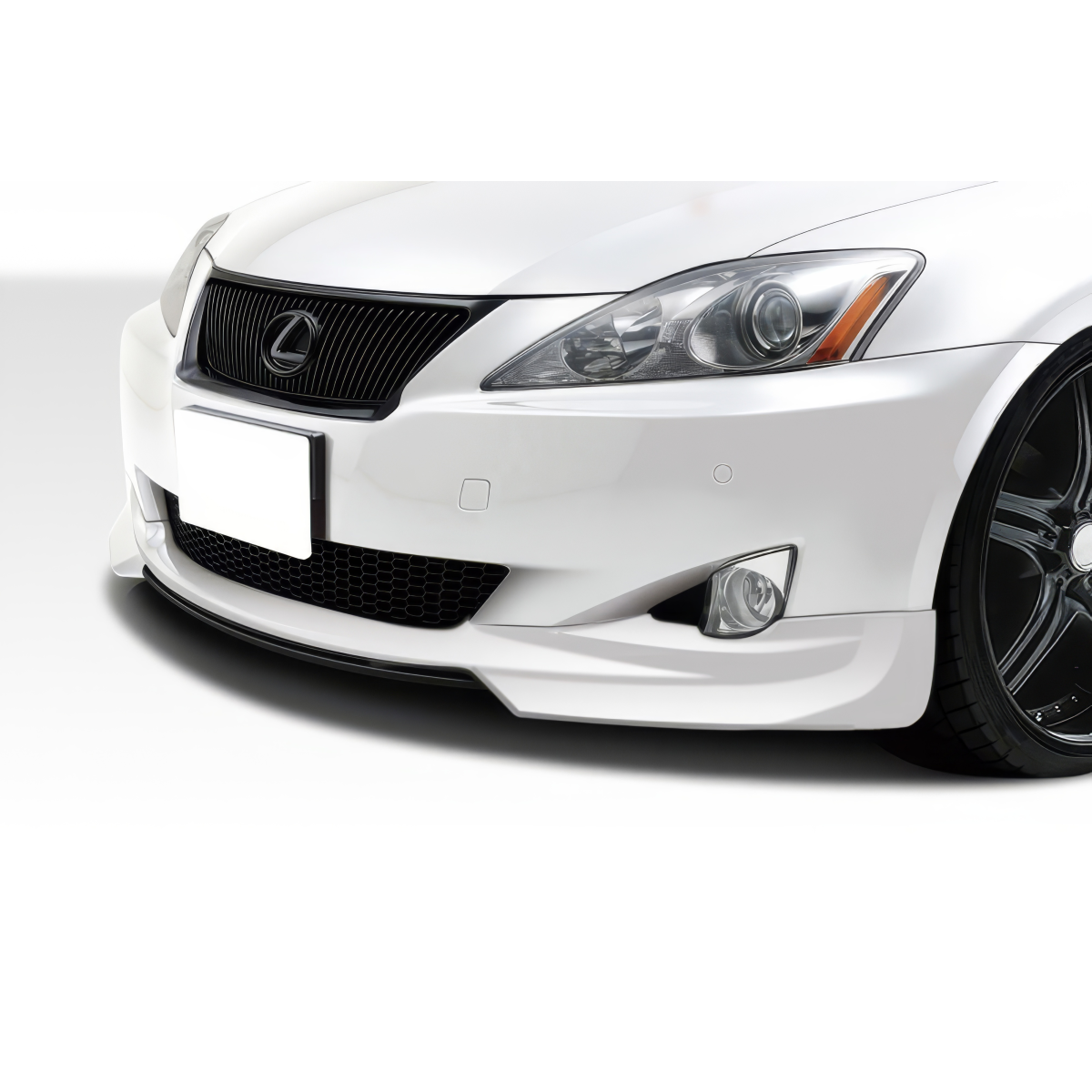 Modify your Lexus IS Series 2009 with our Exterior/Front Bumpers or Lips - Front low angle view of car part