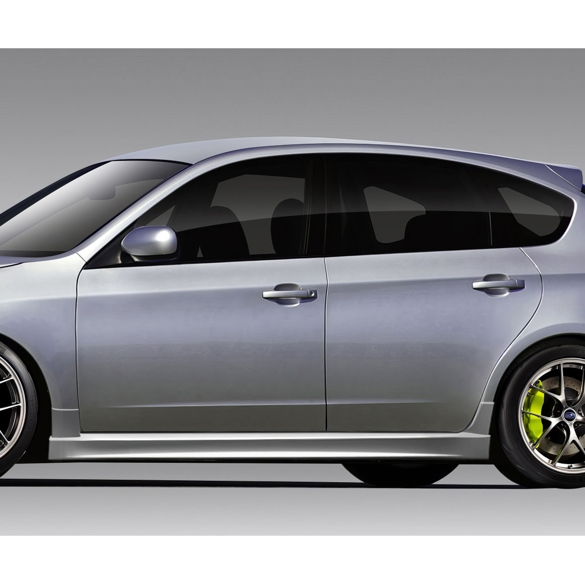 Modify your Subaru Impreza 2008 with our Exterior/Complete Body Kits - Side view of the vehicle at a profile angle