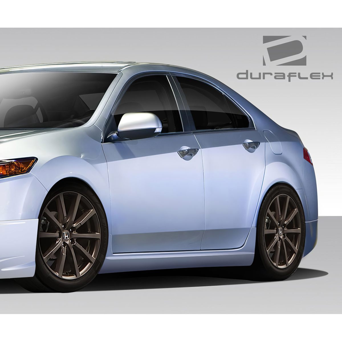 Modify your Acura TSX 2009 with our Exterior/Side Skirts - Side angle view of car showcasing side skirts