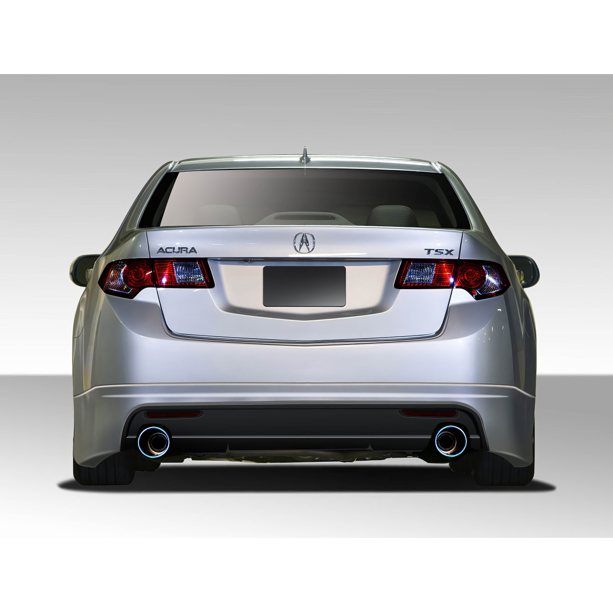 Modify your Acura TSX 2009 with our Exterior/Rear Bumpers or Lips - Image shows rear view of vehicle at straight angle