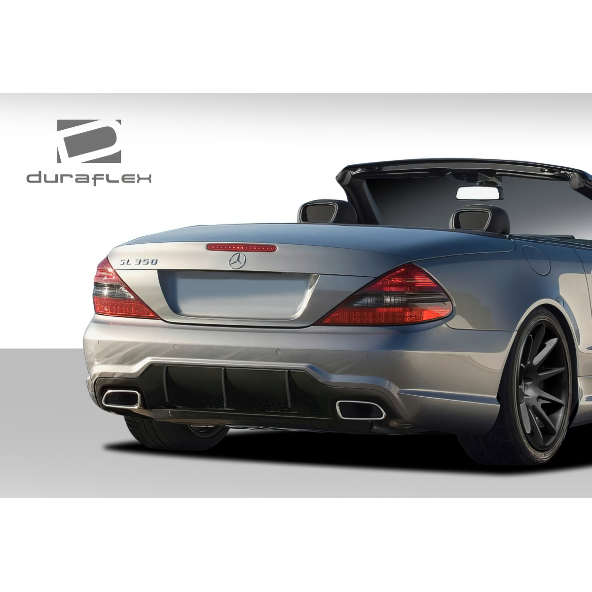 Modify your Mercedes-Benz SL-Class 2003 with our Exterior/Rear Bumpers or Lips - Rear angle view of vehicle showing rear bumper