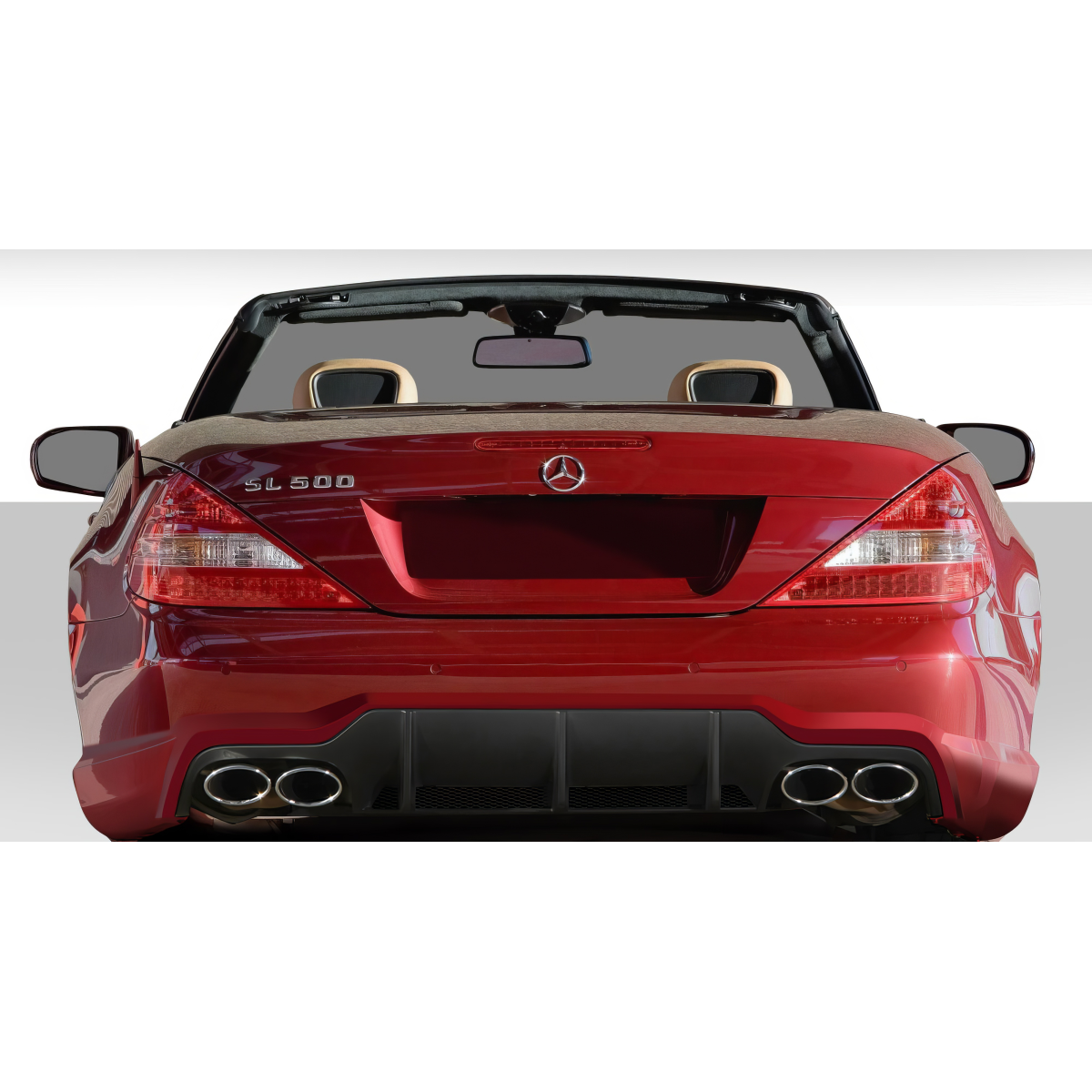 Modify your Mercedes-Benz SL-Class 2003 with our Exterior/Rear Bumpers or Lips - Rear view straight on