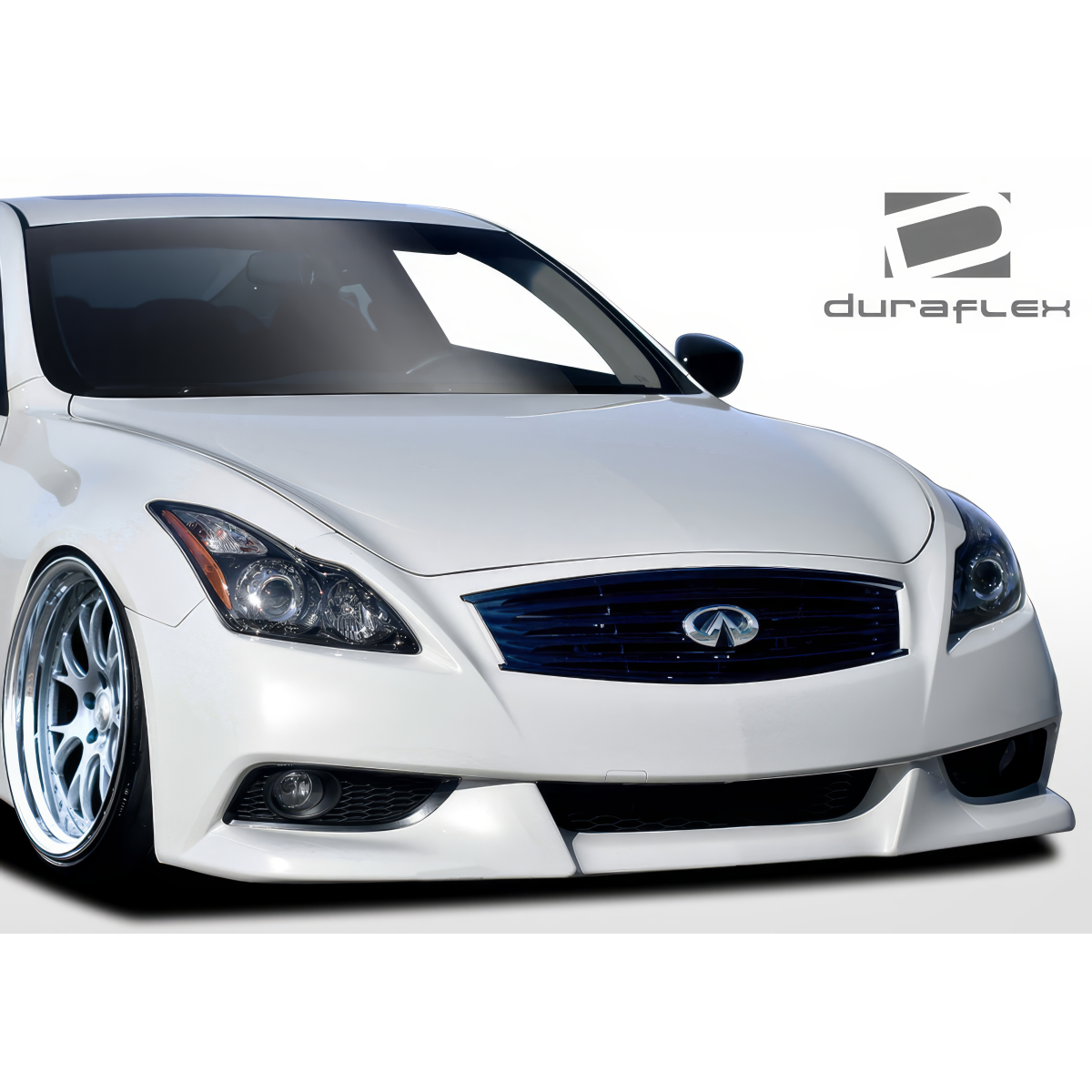 Modify your Infiniti G37 2008 with our Exterior/Front Bumpers or Lips - Front view of vehicle at a low angle