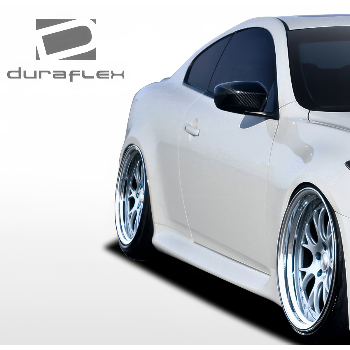 Modify your Infiniti G37 2008 with our Exterior/Side Skirts - Angle shows side view of the vehicle