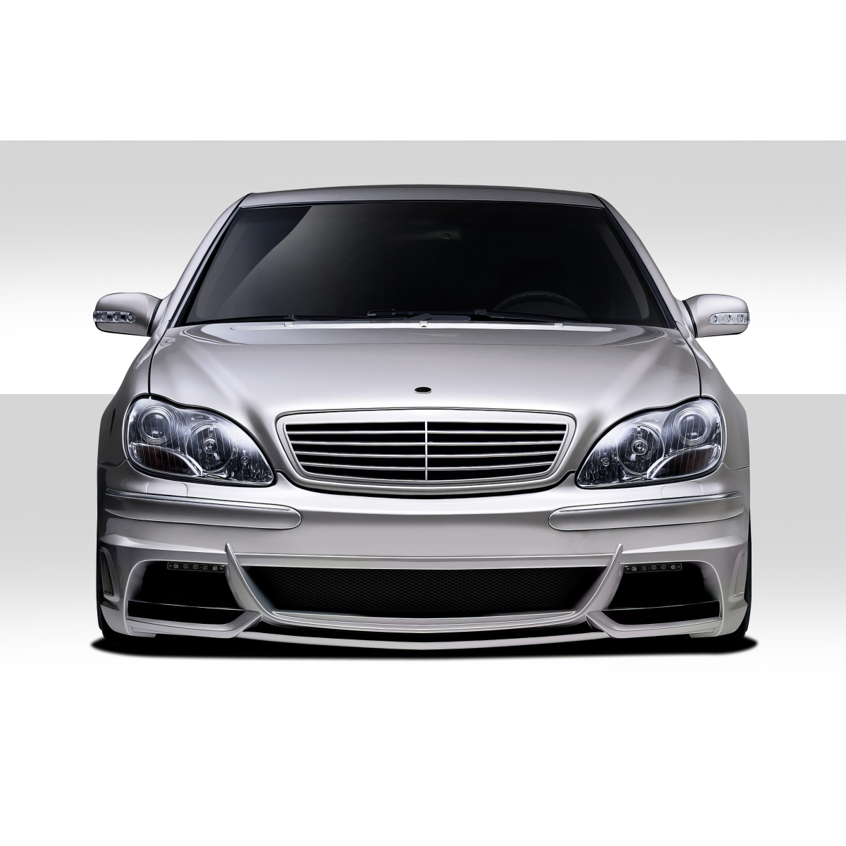 Modify your Mercedes-Benz S-Class 2000 with our Exterior/Front Bumpers or Lips - Front view at eye level