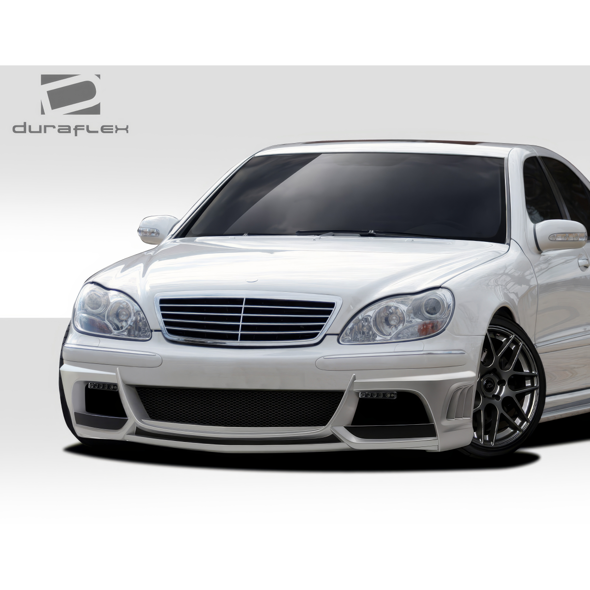 Modify your Mercedes-Benz S-Class 2003 with our Exterior/Front Bumpers or Lips - Front view of a modified vehicle