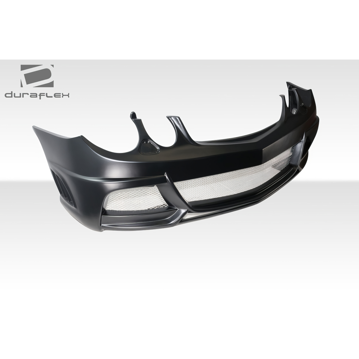 Modify your Mercedes-Benz E55 AMG 2007 with our Exterior/Front Bumpers or Lips - Part is shown at a slight left angle