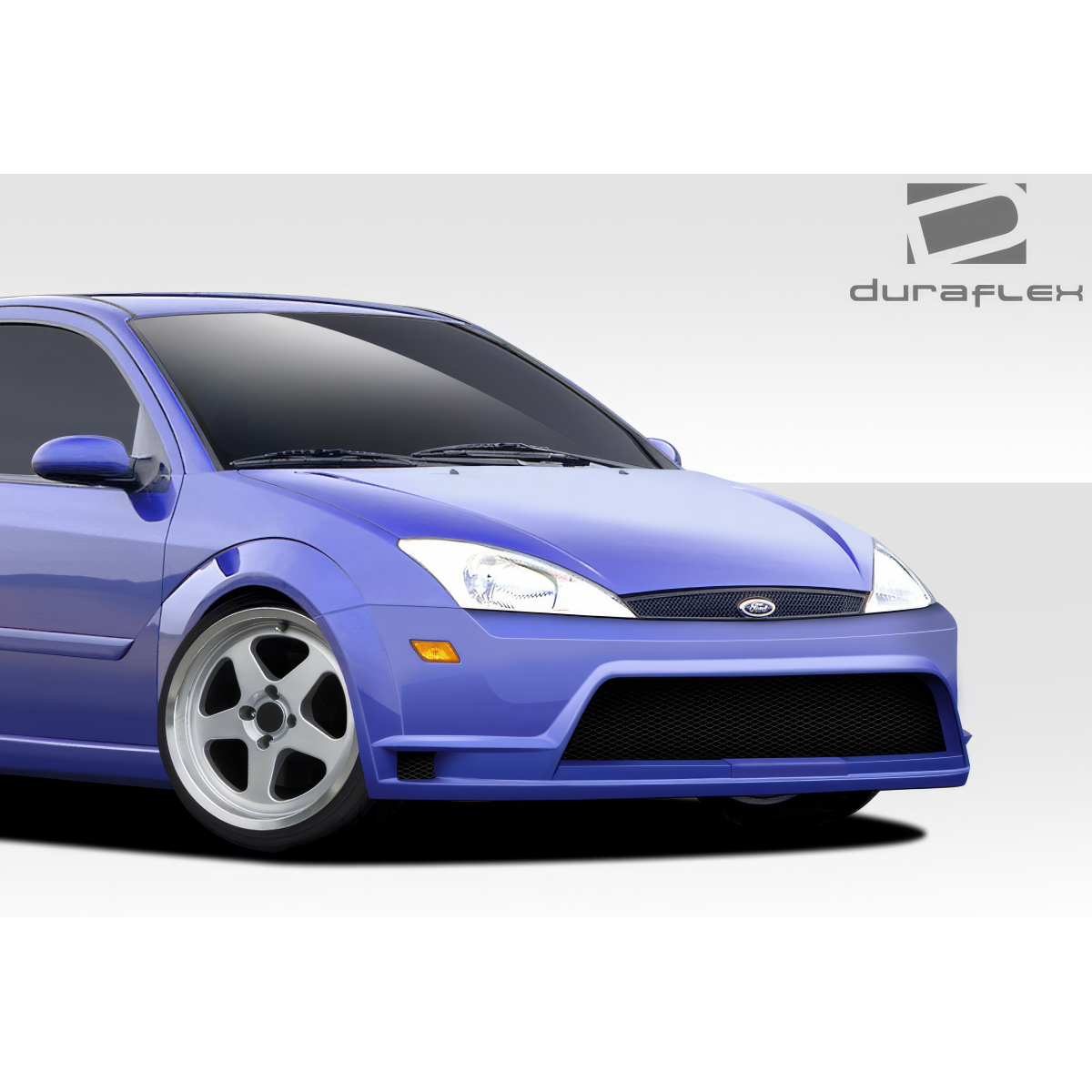 Modify your Ford Focus 2000 with our Exterior/Complete Body Kits - Front angle view of bumper design for Ford Focus