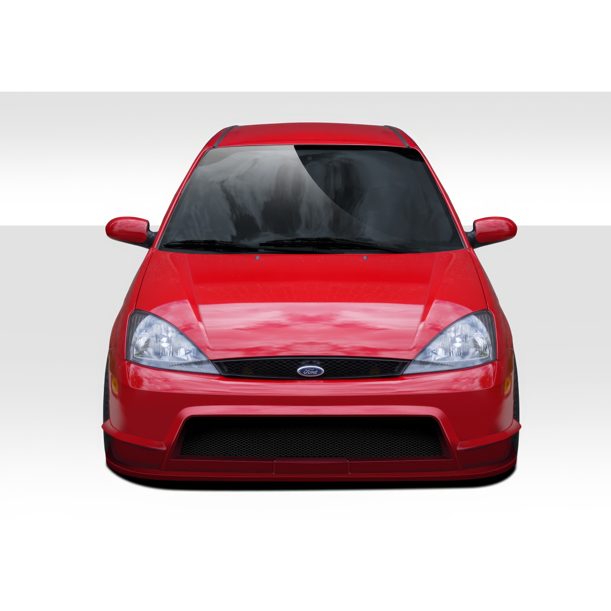 Modify your Ford Focus 2000 with our Exterior/Complete Body Kits - Front view of a red Ford Focus vehicle