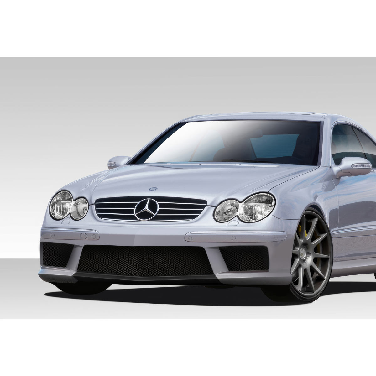 Modify your Mercedes-Benz CLK-Class 2003 with our Exterior/Front Bumpers or Lips - Front angled view of the car