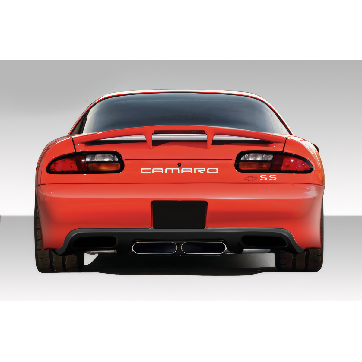 Modify your Chevrolet Camaro 1993 with our Exterior/Complete Body Kits - Rear view of the vehicle at a straight angle