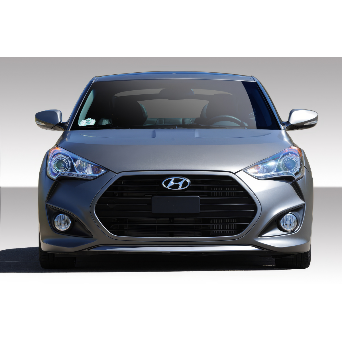 Modify your Hyundai Veloster 2012 with our Exterior/Front Bumpers or Lips - Front view of the car seen head on