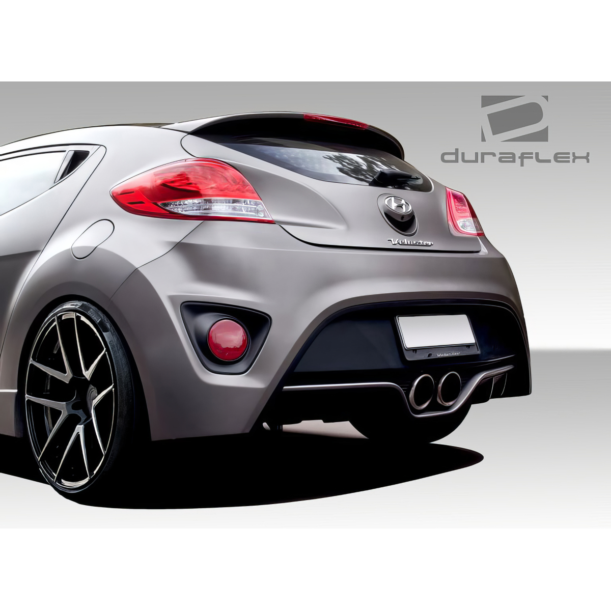 Modify your Hyundai Veloster 2012 with our Exterior/Rear Bumpers or Lips - Rear view at a slight angle from the left