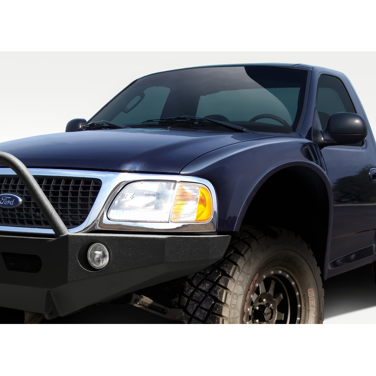 Modify your Ford F-150 1997 with our Exterior/Fenders - Front angle view of the vehicle body and fender