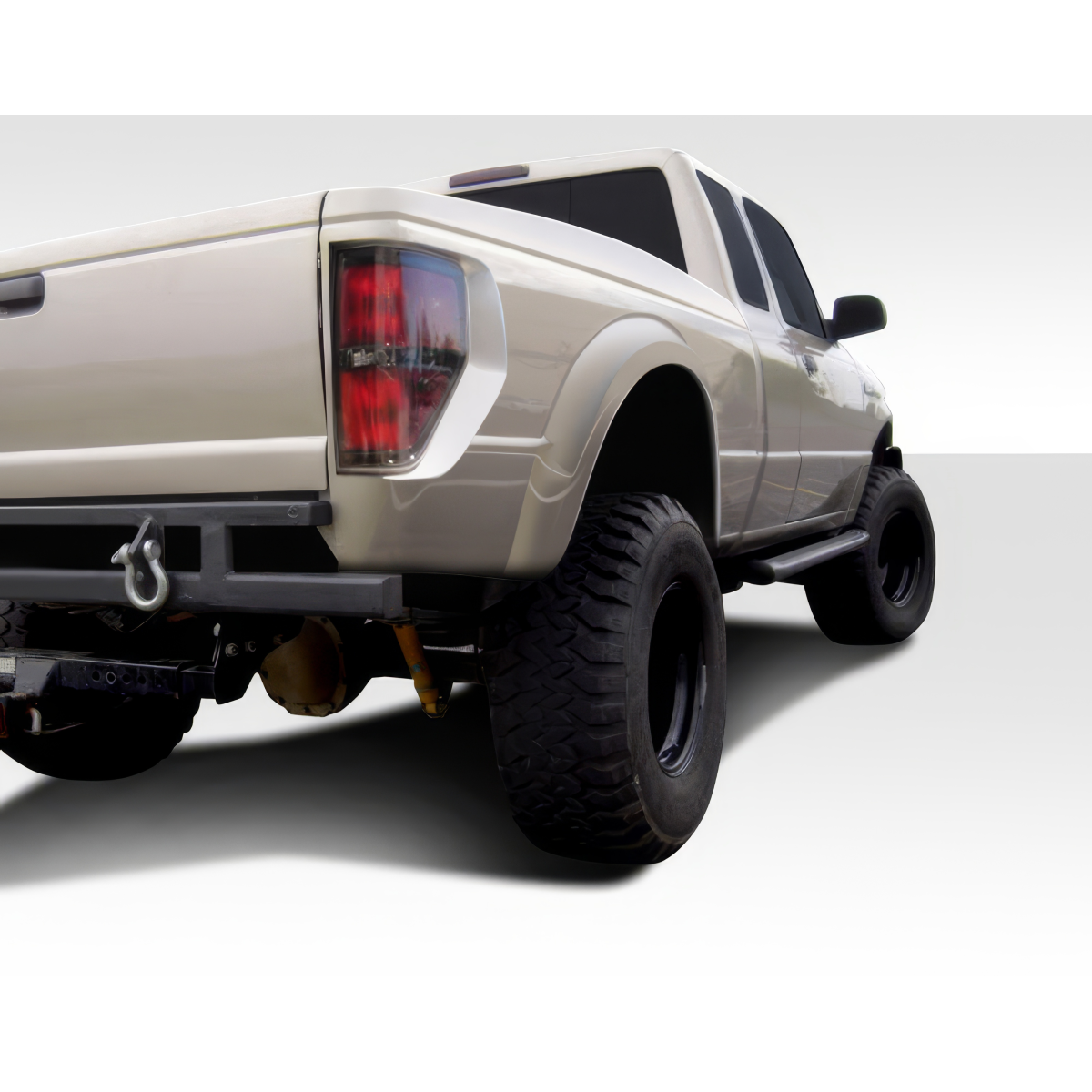 Modify your Ford Ranger 1993 with our Exterior/Fenders - Rear angle view of lifted Ford Ranger truck