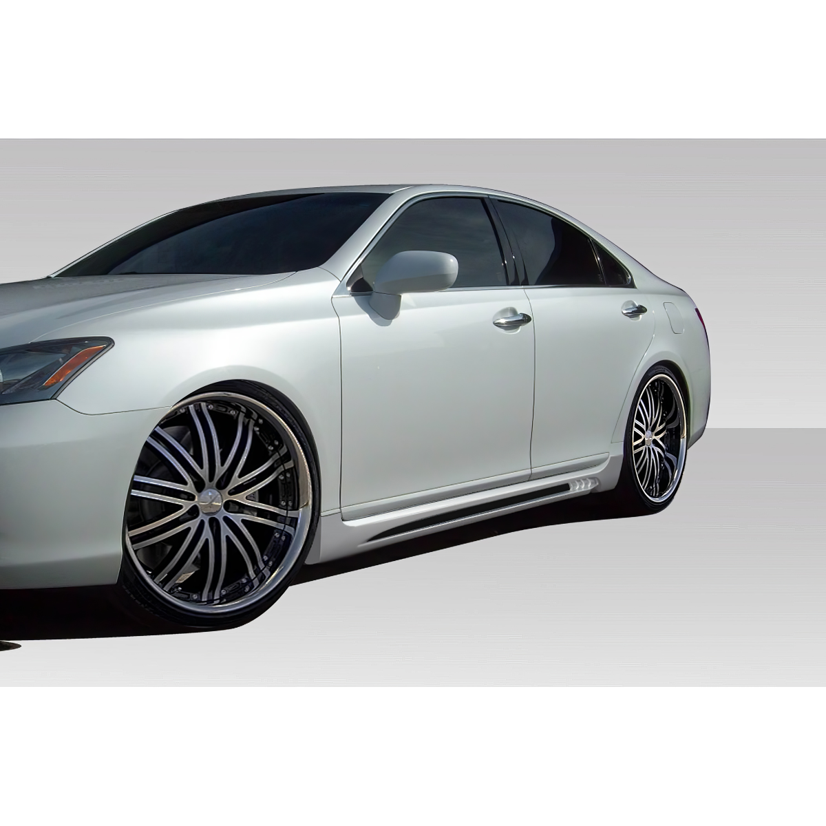 Modify your Lexus ES Series 2007 with our Exterior/Side Skirts - Image shows side angle of vehicle with side skirts