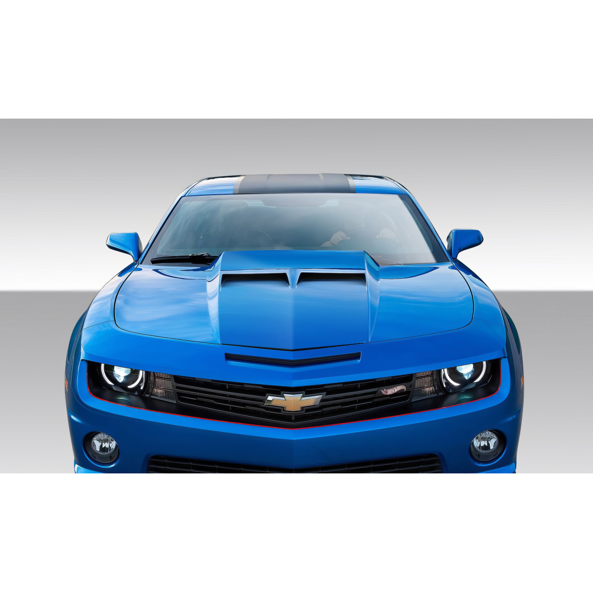 Modify your Chevrolet Camaro 2010 with our Exterior/Hoods - Front view of hood at head-on angle