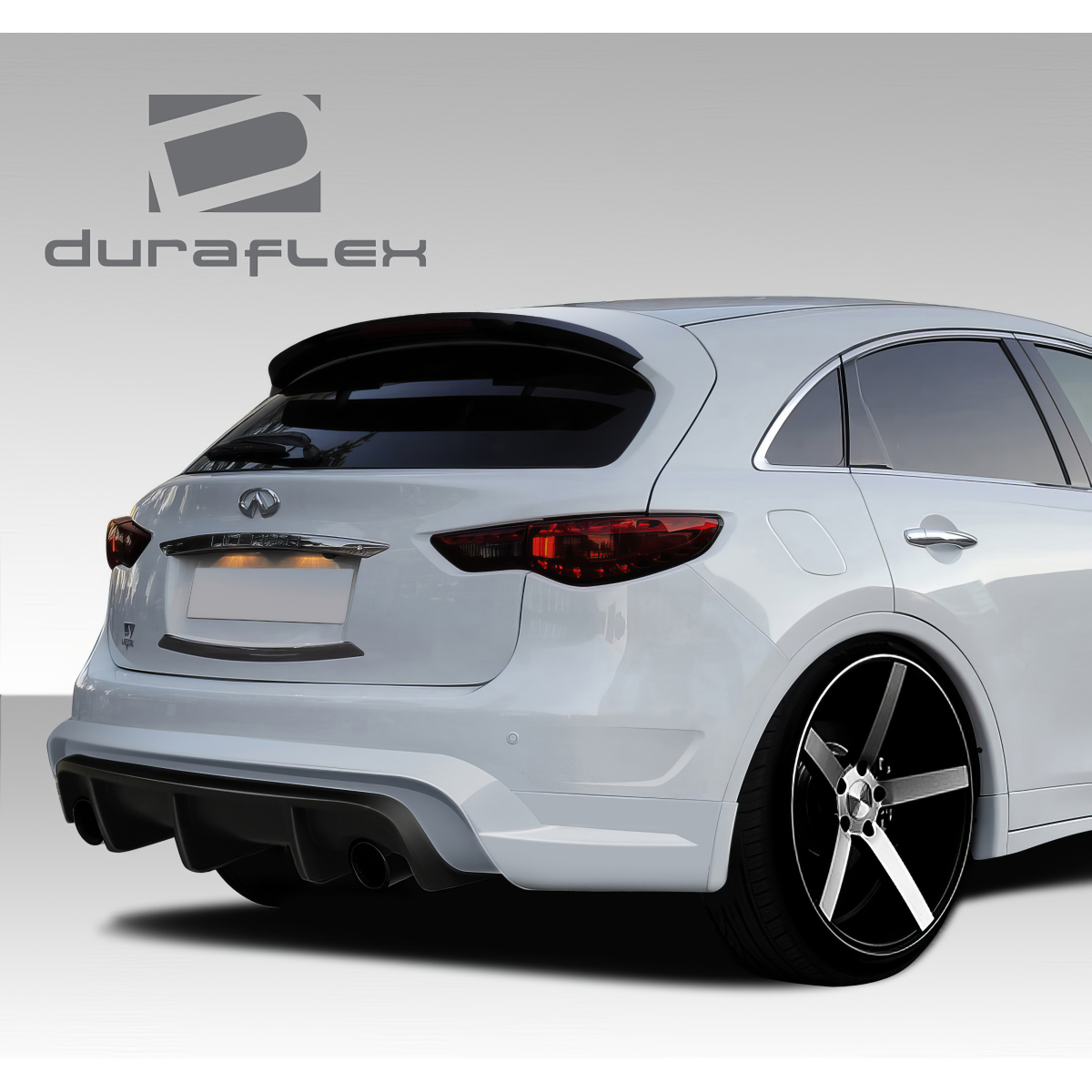 Modify your Infiniti FX 2009 with our Exterior/Complete Body Kits - View is from the rear angle of the vehicle