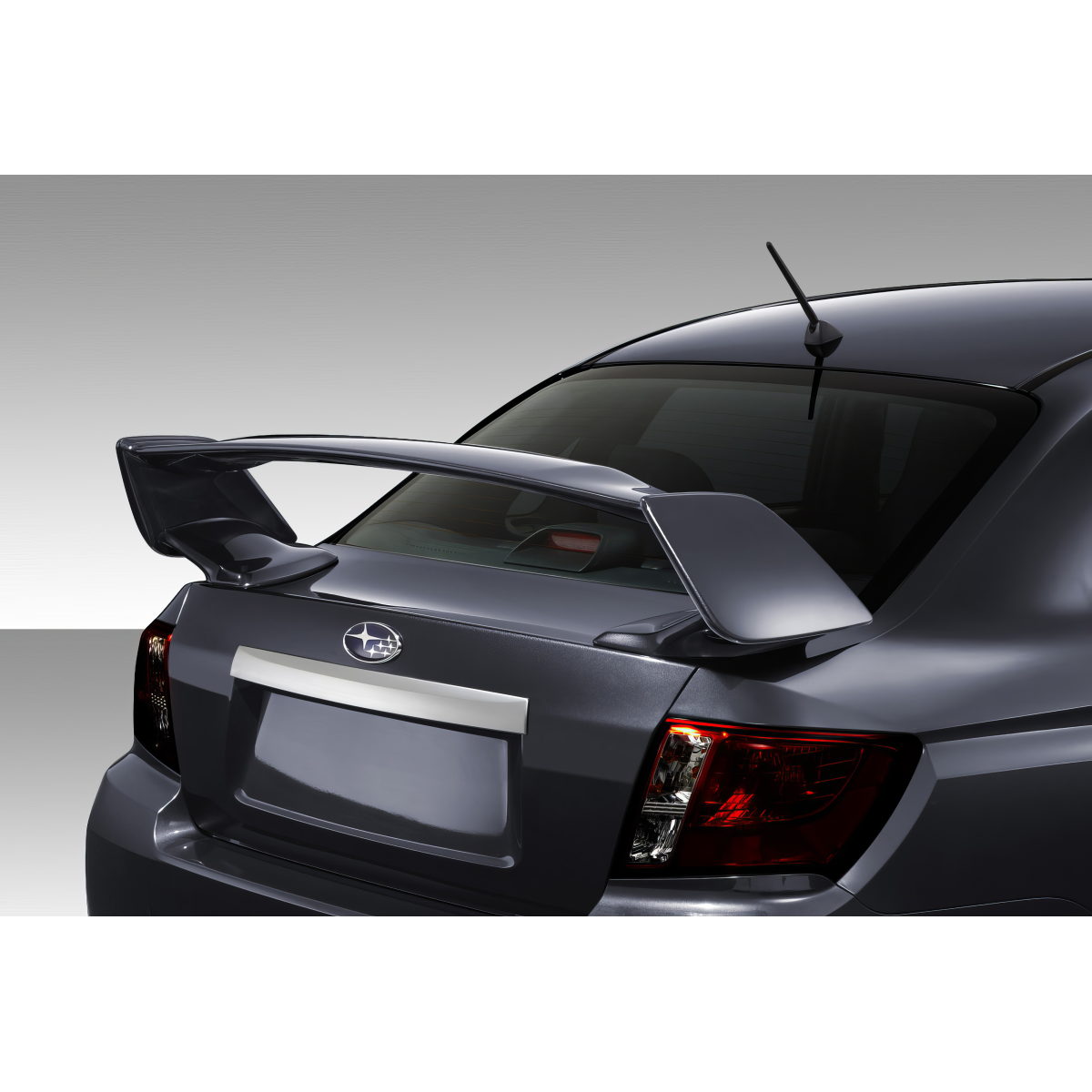 Modify your Subaru Impreza 2008 with our Exterior/Wings - Rear view at a slight upward angle