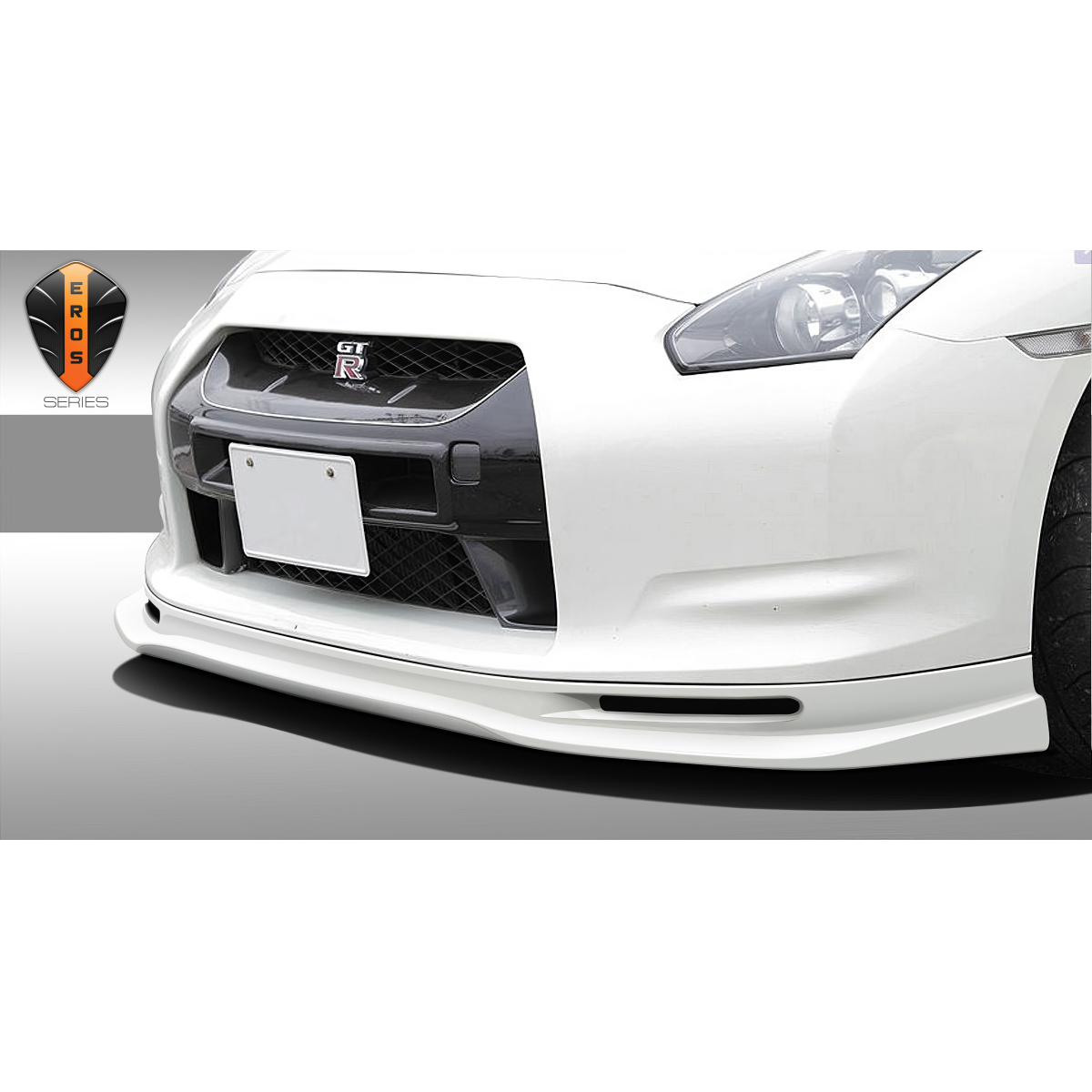 Modify your Nissan GT-R 2009 with our Exterior/Front Bumpers or Lips - Front view displaying a low angle perspective