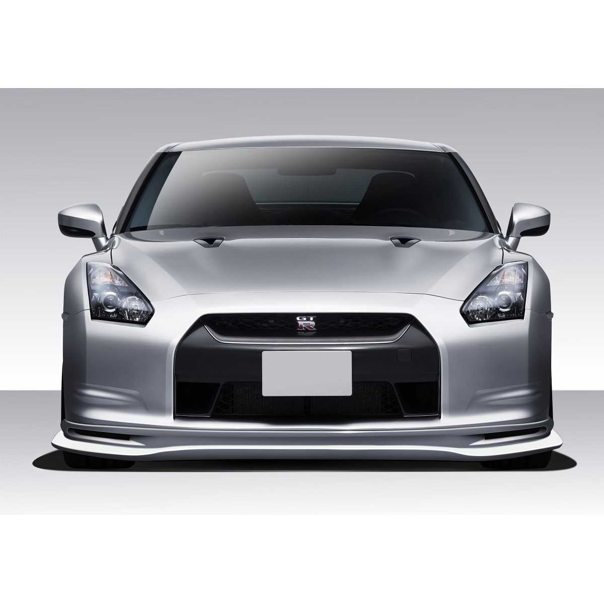 Modify your Nissan GT-R 2009 with our Exterior/Front Bumpers or Lips - Frontal view of the vehicle at eye level