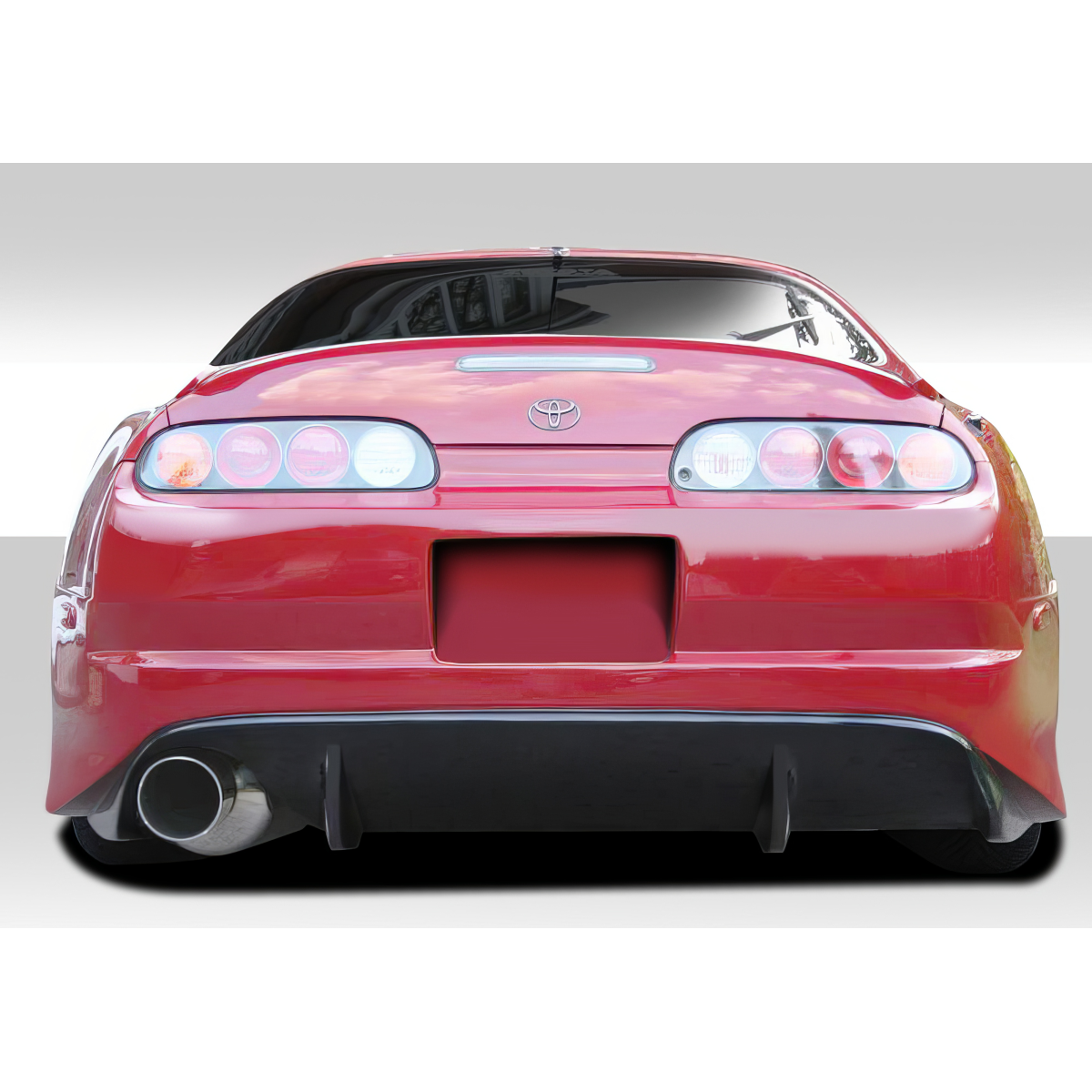 Modify your Toyota Supra 1993 with our Exterior/Rear Bumpers or Lips - Rear view angle of the vehicle is straight on