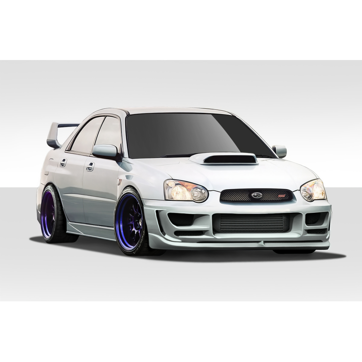 Modify your Subaru Impreza 2004 with our Exterior/Complete Body Kits - Front angle view of the car