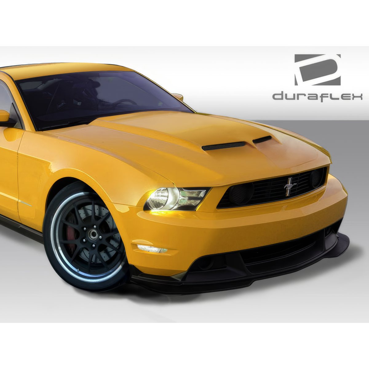 Modify your Ford Mustang 2010 with our Exterior/Hoods - Front quarter angle view of the hood